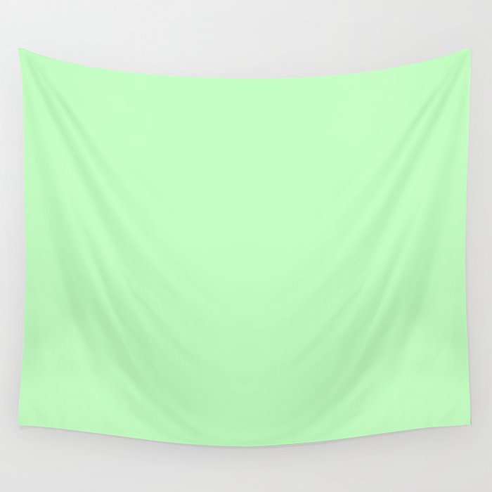 PALE GREEN pastel solid color Wall Tapestry