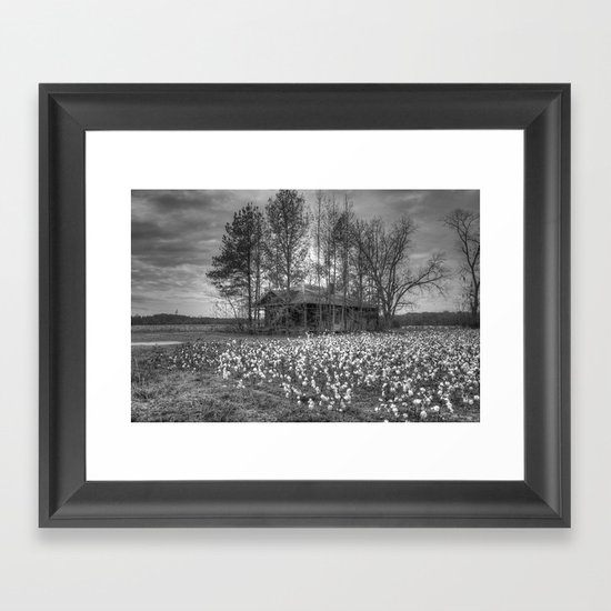Hidden Home 2 in Black and White Framed Art Print