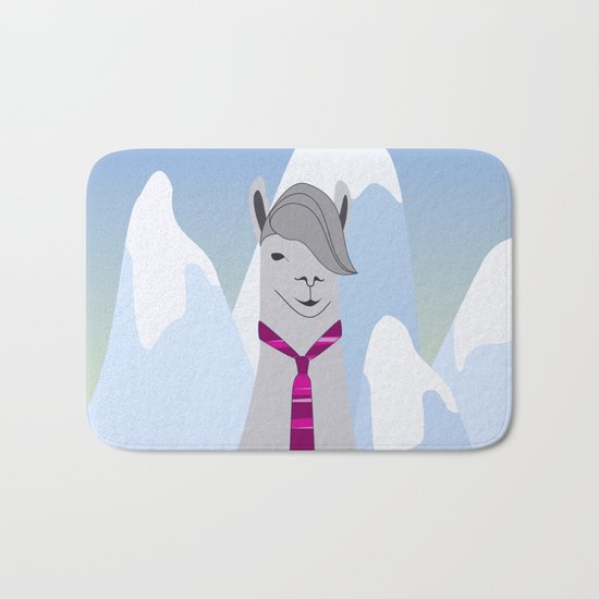 Lama Hipster Design Bath Mat