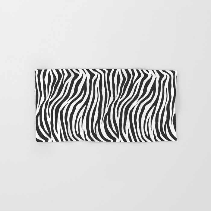 Zebra Stripes Wild Animal Print Hand & Bath Towel by Avenie Society6