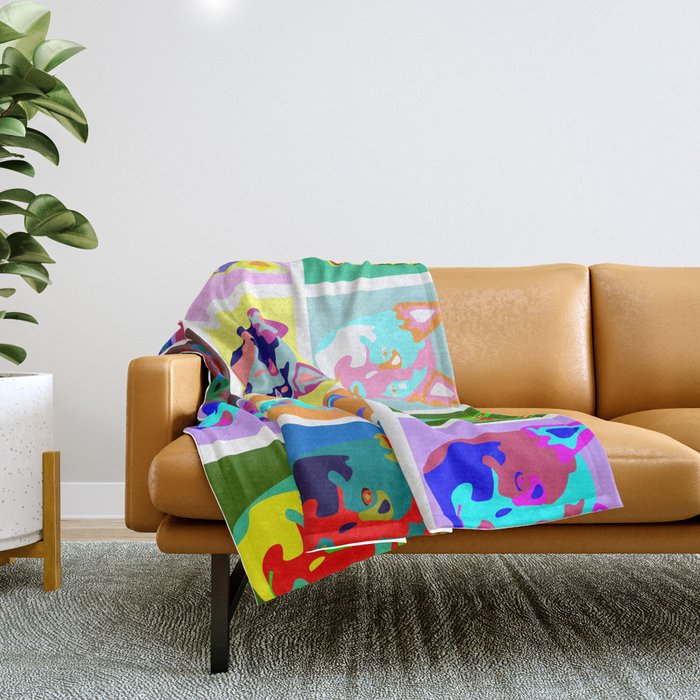 Australian Cattle Dog Pop Art Throw Blanket