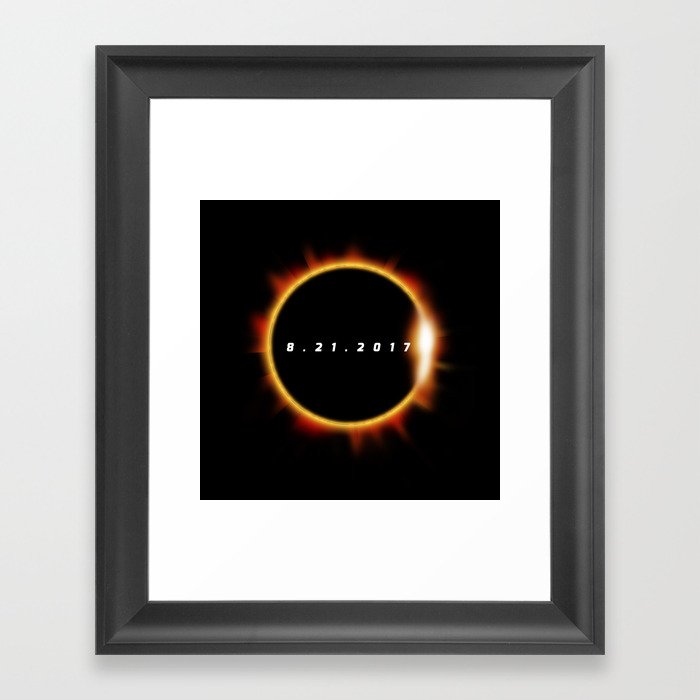Total Solar Eclipse August 21 2017 Framed Art Print