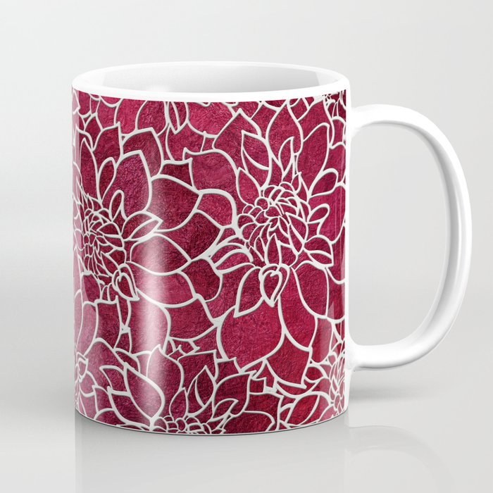 Dahlia Flower Pattern 10 Coffee Mug