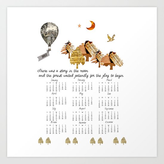 2013 Calendar, Little Women Inspiration Art Print