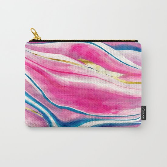 Handmade Watercolor Vivids Carry-All Pouch