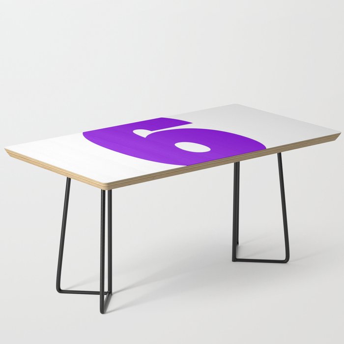 6 (Violet & White Number) Coffee Table