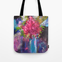 Abstract Flower in Vase Tote Bag
