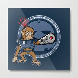 Automated Laser Monkey Metal Print | Sci-Fi, Illustration, Movies & TV, Animal 