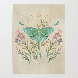 Luna and Forester - Oriental Vintage Poster