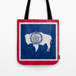 Flag of Wyoming US State Flags Banner Standard Colors Tote Bag