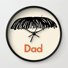 Dad Moustache Wall Clock