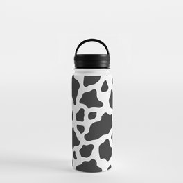 Black and White Cow Print Water Bottle