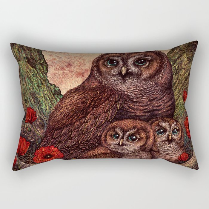 Tawny Owlets Rectangular Pillow