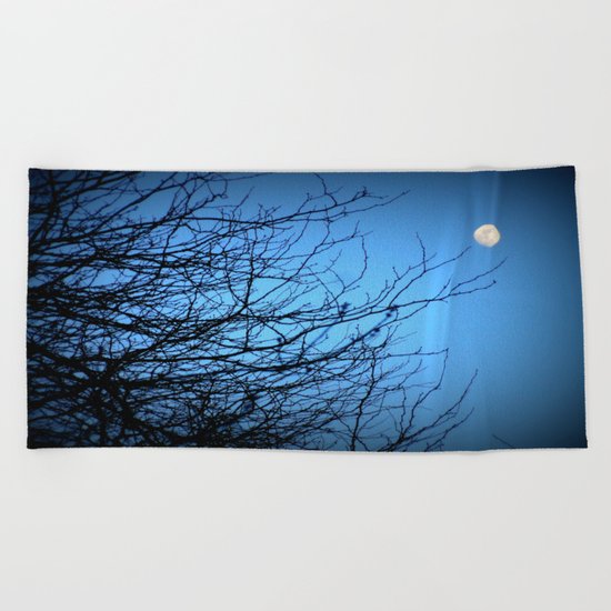 Moonlight at Dusk 2 Beach Towel