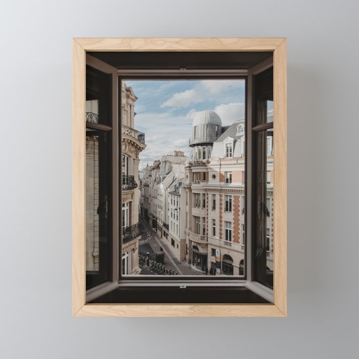 Paris, France, Open Window Framed Mini Art Print