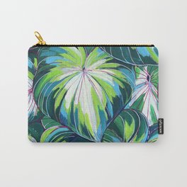 Hosta Tropical Leaf Painting Carry-All Pouch | Magic, Painting, Plant, Modern, Jungle, Tropical, Leaves, Beautiful, Botanical, Houseplant 