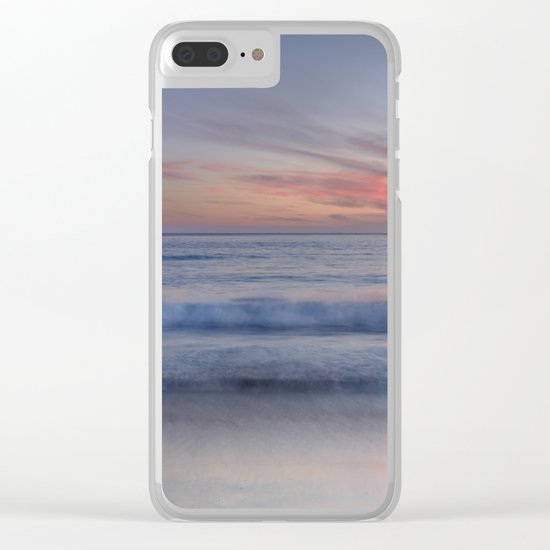 "Magical waves at sunset" Clear iPhone Case