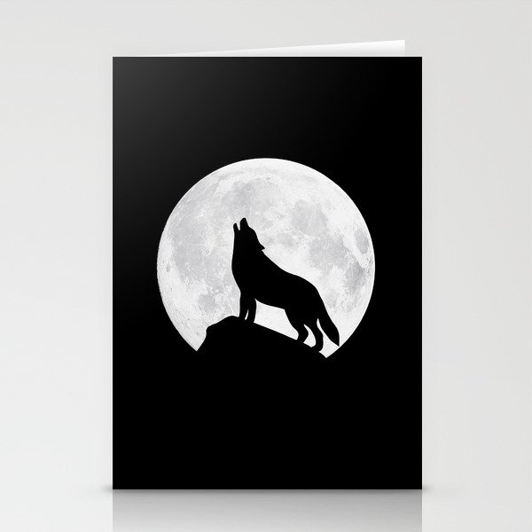 Howling Wolf - Moon Stationery Cards