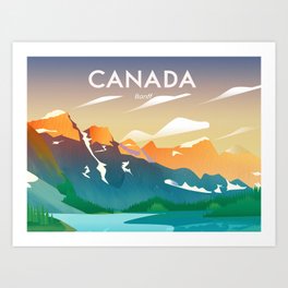 Canada Banff travel poster Art Print