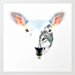 A Wolf In Sheep's Clothing by Sharon Cummings Art Print