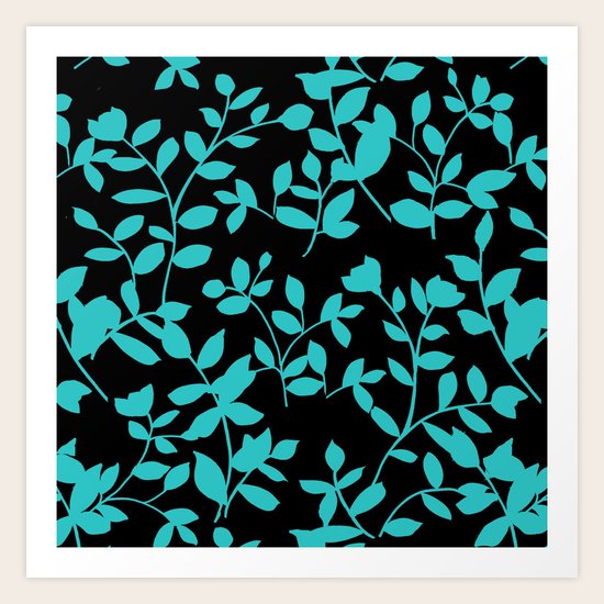 black and blue Art Print