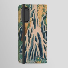 Hokusai, Pilgrims at Kirifuri Waterfall on Mount Kurokami in Shimotsuke Province Android Wallet Case