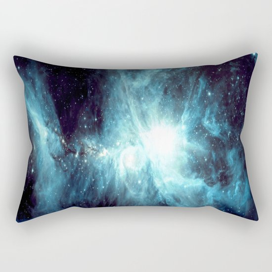 Orion Nebula Teal Rectangular Pillow