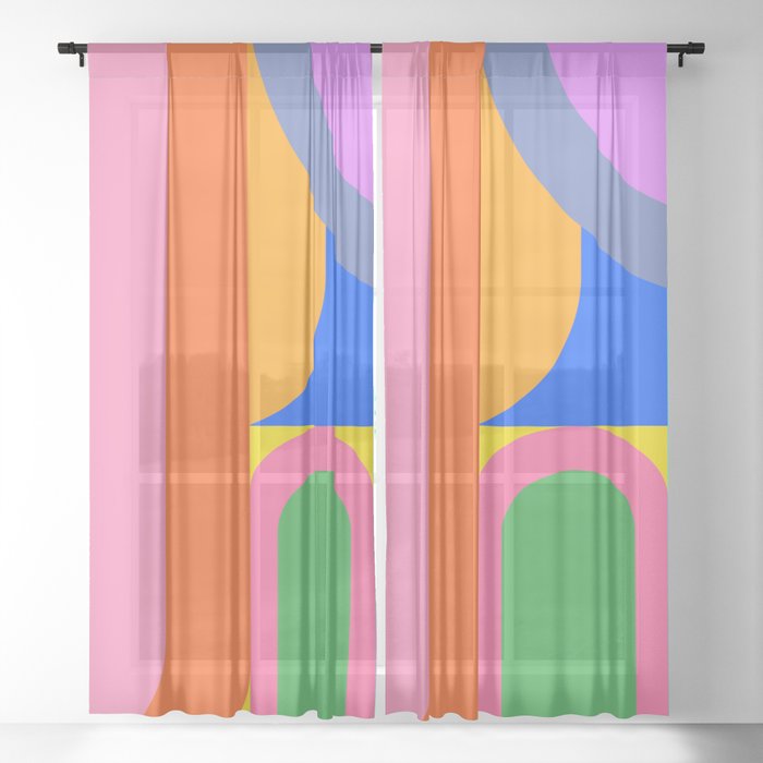 Shape and Color Study 59 Sheer Curtain