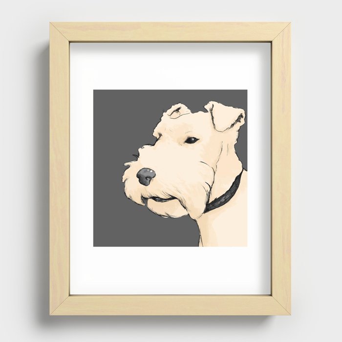 Terrier portrait Recessed Framed Print