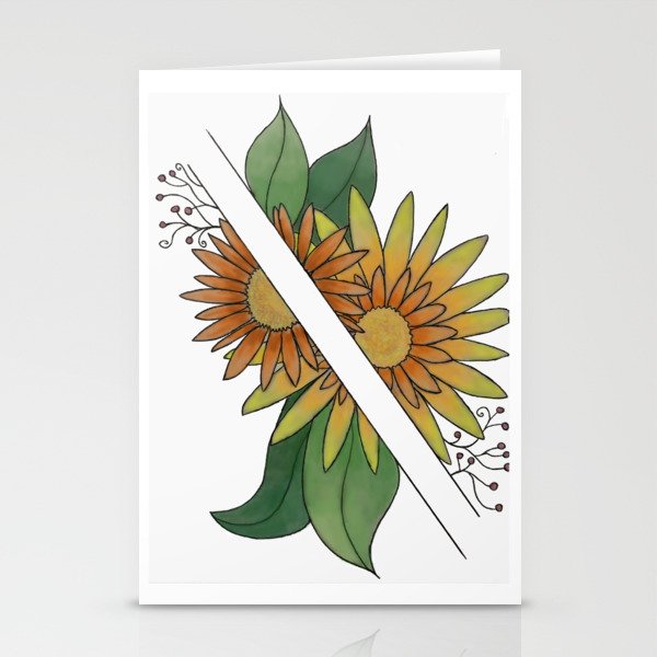 Separated Sunflowers Stationery Cards