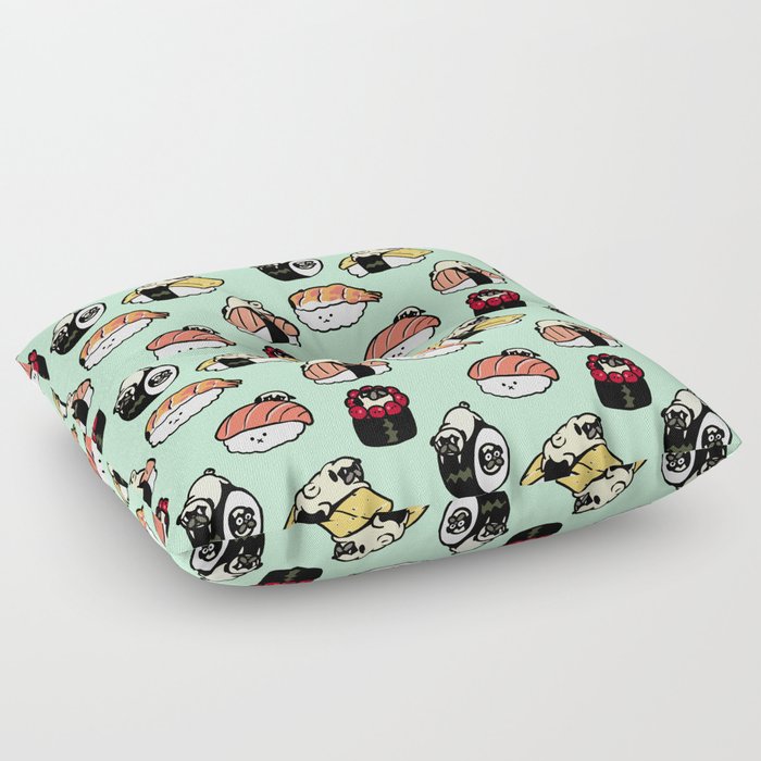 Pug Love Sushi Floor Pillow