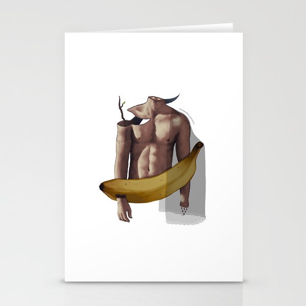 Banana In Pajamas (White) Stationery Cards