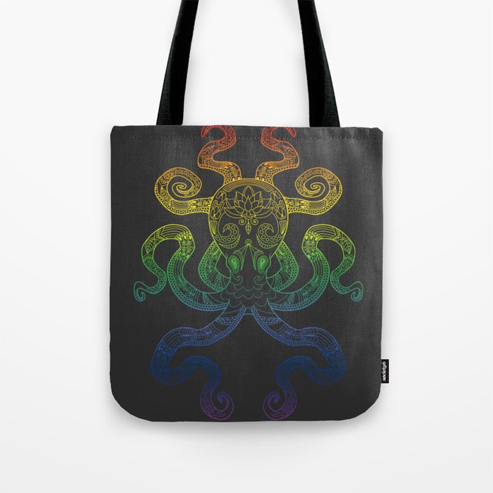 Color Me Octopus - Rainbow Pride Tote Bag