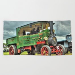 Foden Steam Wagon Beach Towel | Tractionengine, Foden, Funnel, Driver, Heritage, History, Green, Smoke, Castiron, Nostalgia 
