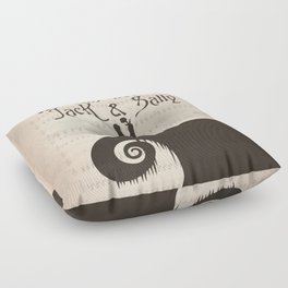 We can live like Jack & Sally Floor Pillow