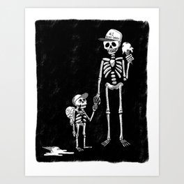 'Lil Buddy Skeleton Art Print
