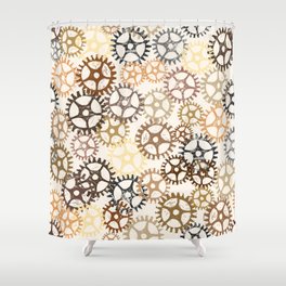 Geared Up - by Kara Peters Shower Curtain