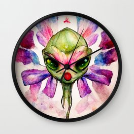 Liliana the flower monster Wall Clock