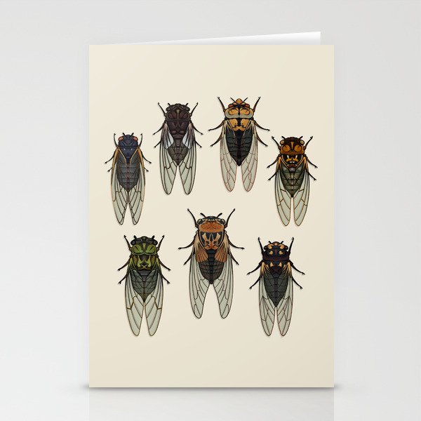 Cicadas Stationery Cards