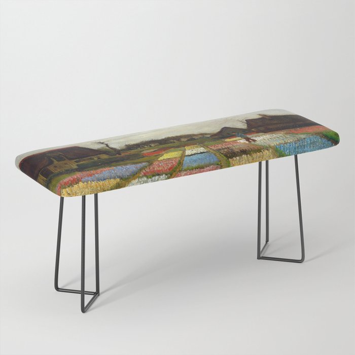 Vincent van Gogh Flower Beds in Holland Bench by Jon Baran Society6
