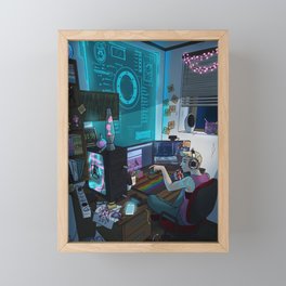 Modern Male Witch: Home Office Framed Mini Art Print