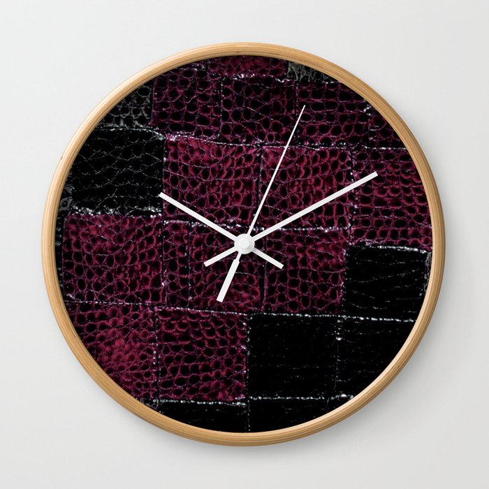 Snake Leather Wall Clock