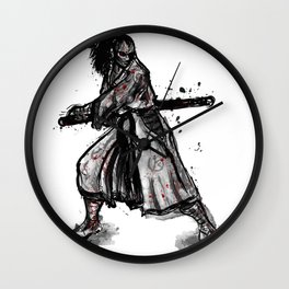 Bloody Samurai Wall Clock
