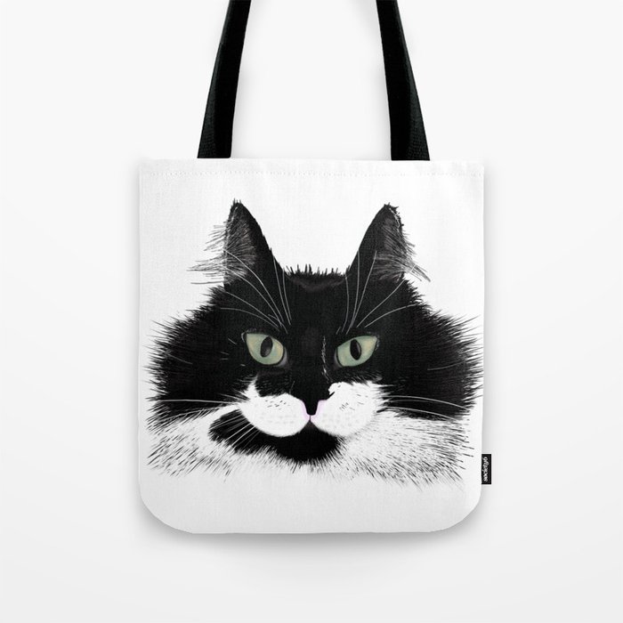 Tuxedo Cat - Full Face Tote Bag