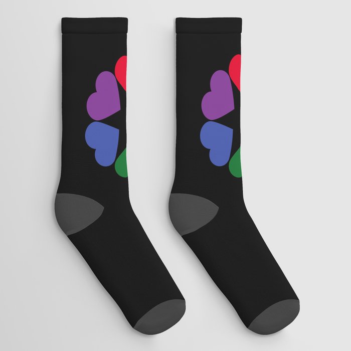 LGBT pride hearts Socks