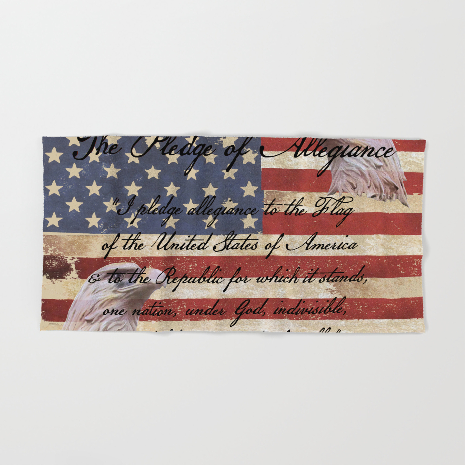 Rustic Patriotic Flag Pledge Of Allegiance Home Decor Art A332