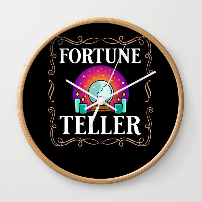 Fortune Telling Paper Cards Crystal Ball Wall Clock