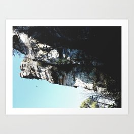 Cliffs at Noon Art Print | Outdoors, Outside, Rocks, Land, Fall, Photo, Color, Scenic, Adventure, Cliff 