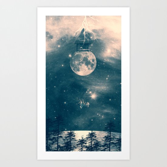 One Day I Fell from My Moon Cottage... Art Print
