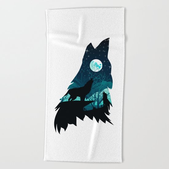 Wolf Home Beach Towel